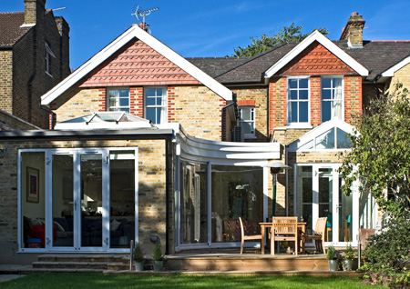 Extension at the rear of the house