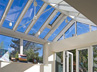 Roof glass extension in the bedroom